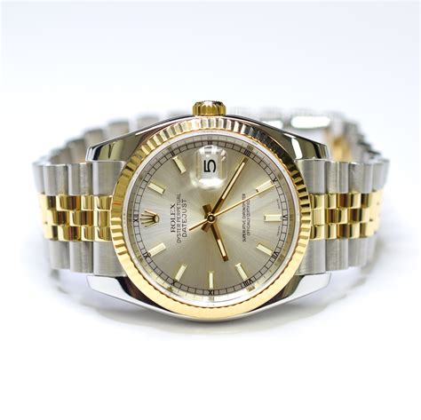 rolex oyster perpetual datejust stahl gold|rolex 36mm datejust with diamonds.